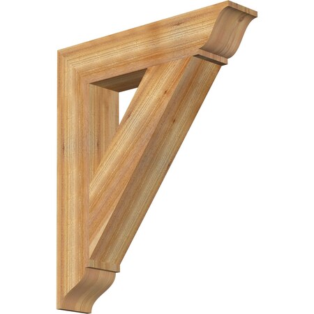 Ekena Millwork Traditional Traditional Rough Sawn Bracket, Western Red Cedar, 6"W x 30"D x 36"H BKT06X30X36TRA01RWR